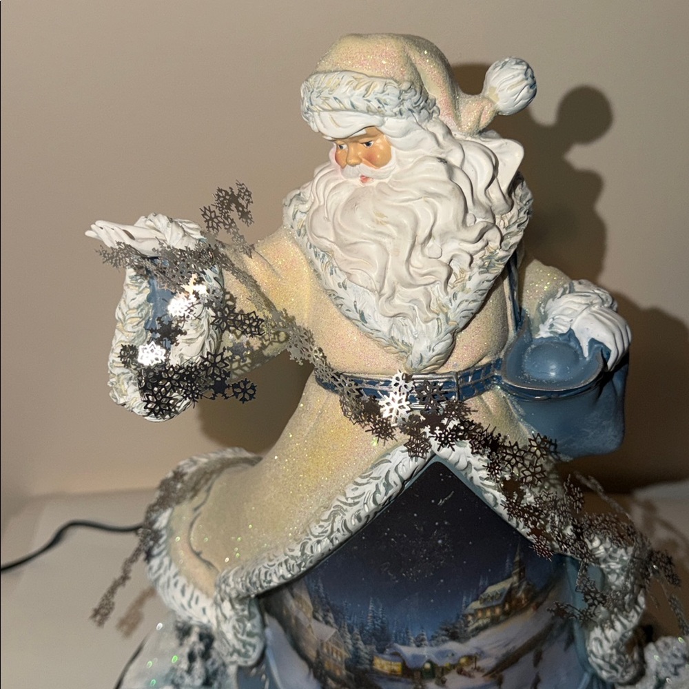 Thomas Kinkade Limited Edition Rotating Musical Santa Figurine. AA2534 NWOT - Picture 4 of 11